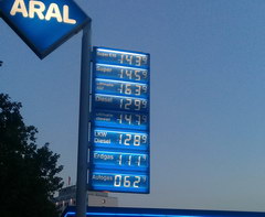 Транспорт Берлина и Германии, цены на бензин